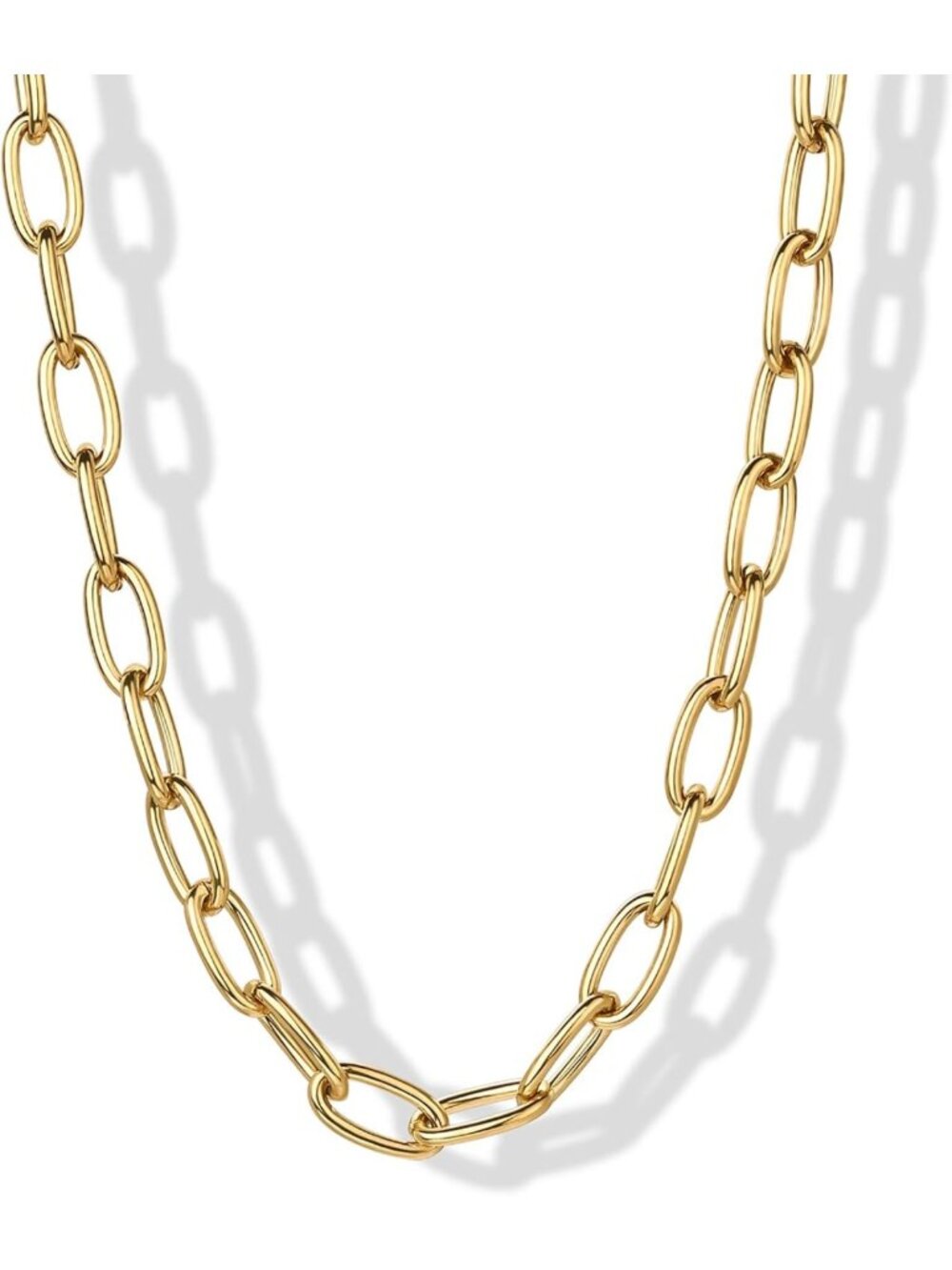 Waterproof Layering Chain Necklace for Women, 14K Gold Plated Fashion Jewelry